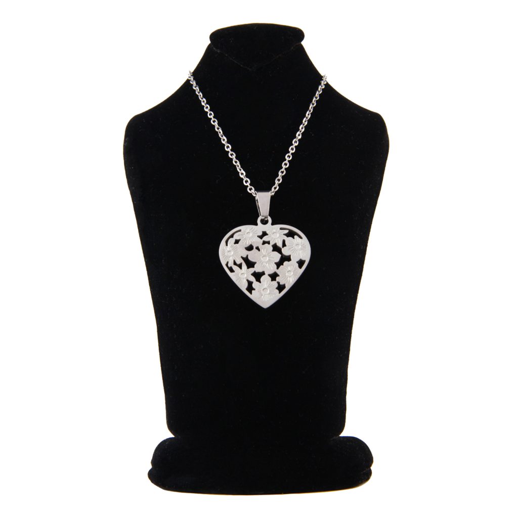گردنبند دخترانه مدل گل قلبی