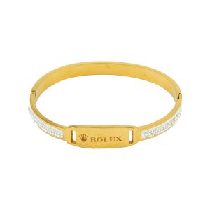 بنگل زنانه مدل ROLEX نگین دار 22 بنگل زنانه مدل ROLEX نگین دار