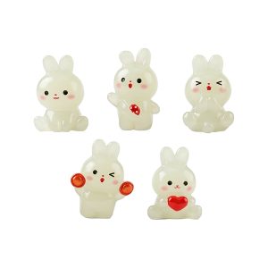 مجسمه شب تاب مدل خرگوش سفید پک 5 عددی 3 مجسمه شب تاب مدل خرگوش سفید پک 5 عددی
